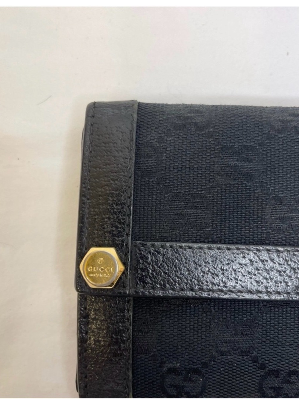 Gucci GG Monogram Continental Wallet with Gold Accents-EUC - Picture 14 of 15
